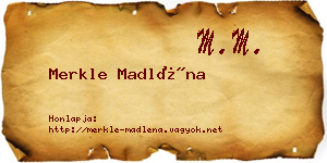 Merkle Madléna névjegykártya